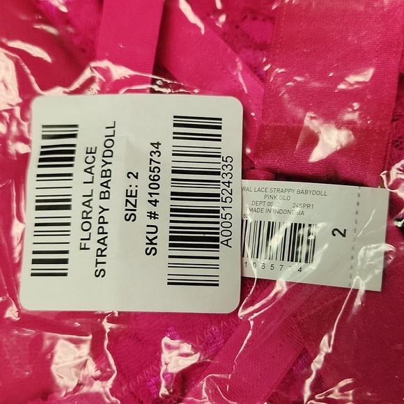❤️NWT VINTAGE TORRID LINGERIE FLORAL LACE WIRELESS STRAPPY BABYDOLL- SHEER PLUS - Picture 7 of 9